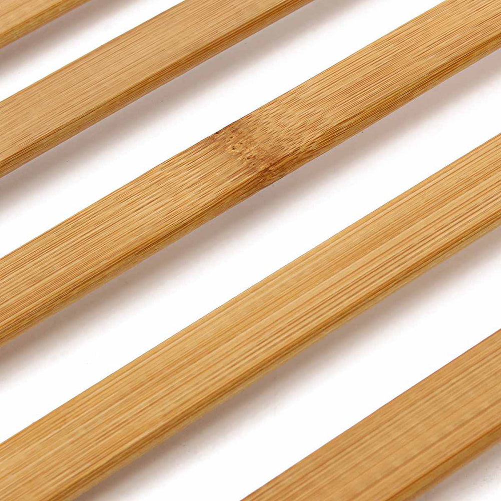 3-Tier Foldable Wooden Ladder Shelf Natural