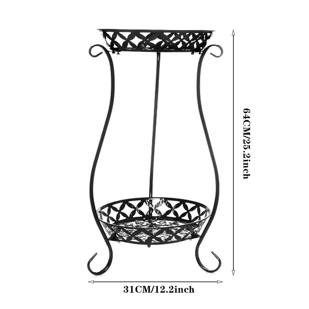 2 Tier Tall Vintage Metal Plant Stand