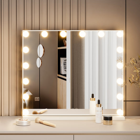 Large Makeup Vanity Table Mirror With LED Dimmable Lights