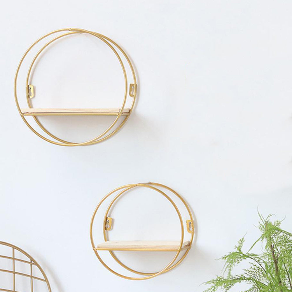 Gold Wall Hanging Storage and Display Decorative Shelf