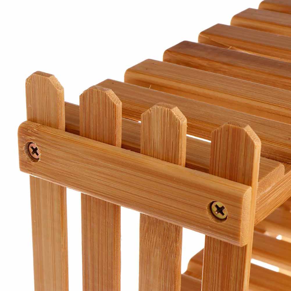 2 Tier Decorative Tabletop Wood Plant Stand Display Shelf