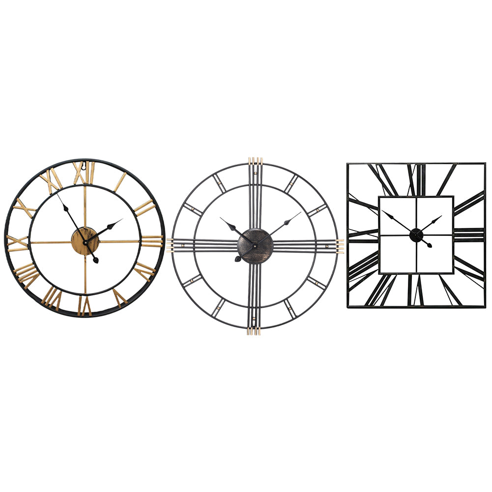 Antique Metal Oversized Decorative Wall Clock