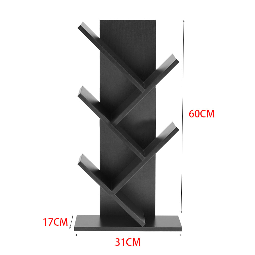 Rustic Standing Tree Bookshelf Wood Display Rack