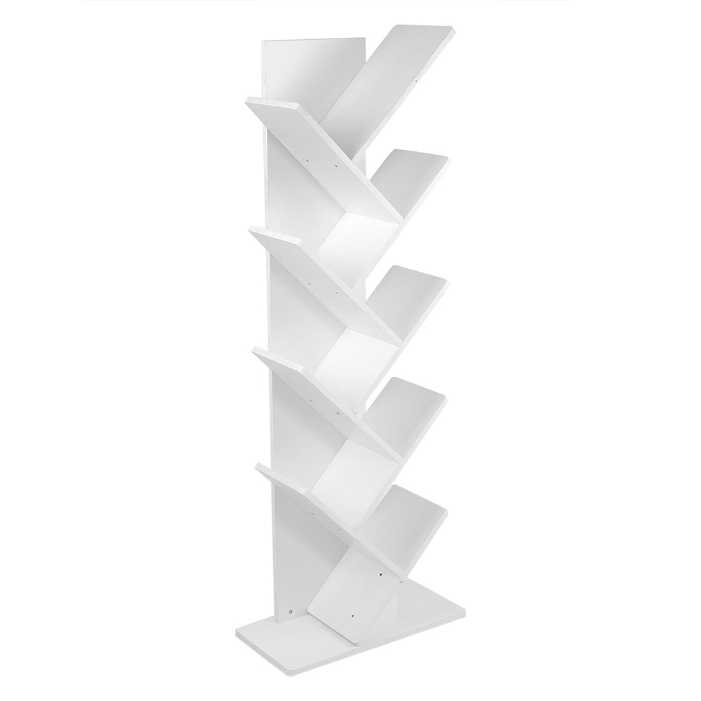 Rustic Standing Tree Bookshelf Wood Display Rack