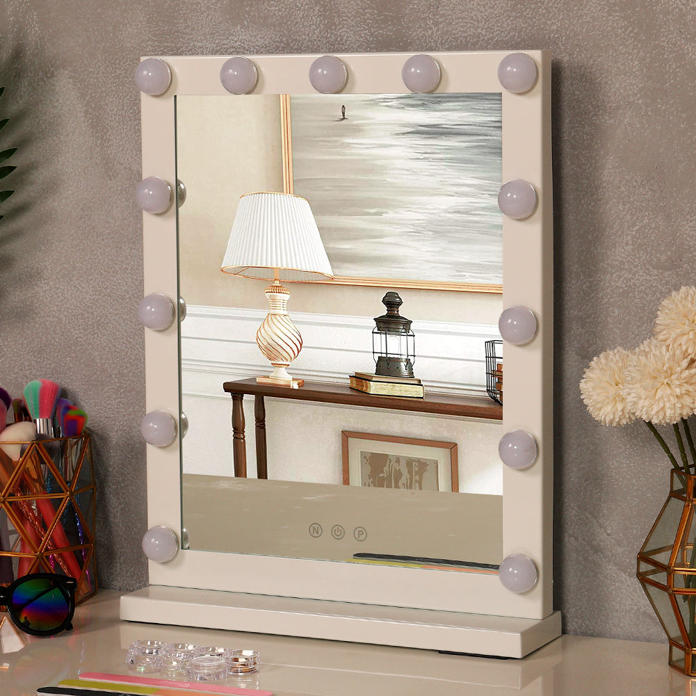 Hollywood Style Lighted Rectangular Makeup Mirror