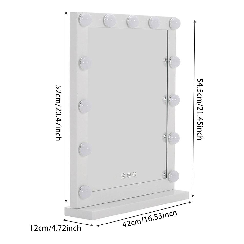 Hollywood Style Lighted Rectangular Makeup Mirror
