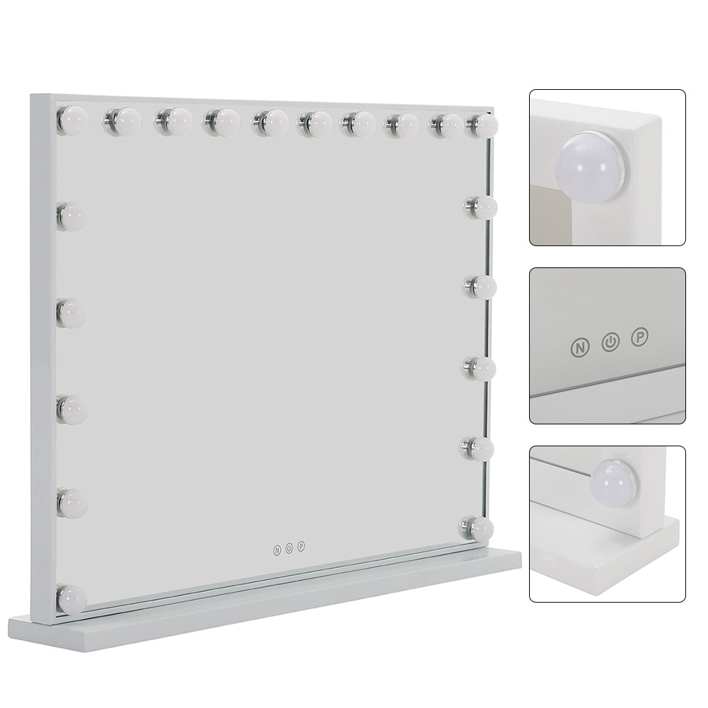 Hollywood Style Lighted Rectangular Makeup Mirror
