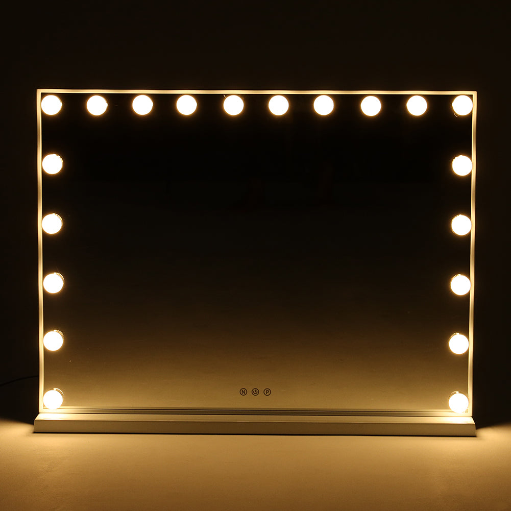 Hollywood Style Lighted Rectangular Makeup Mirror