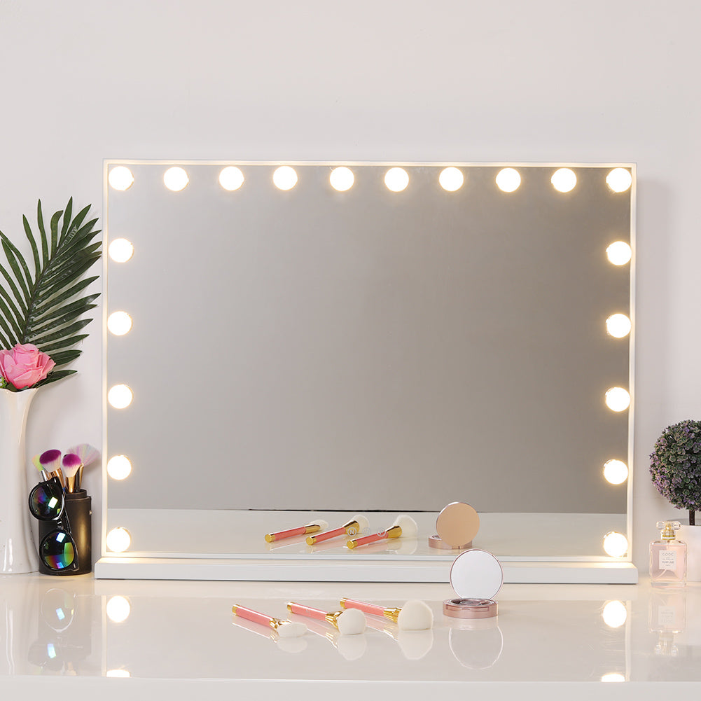 Hollywood Style Lighted Rectangular Makeup Mirror