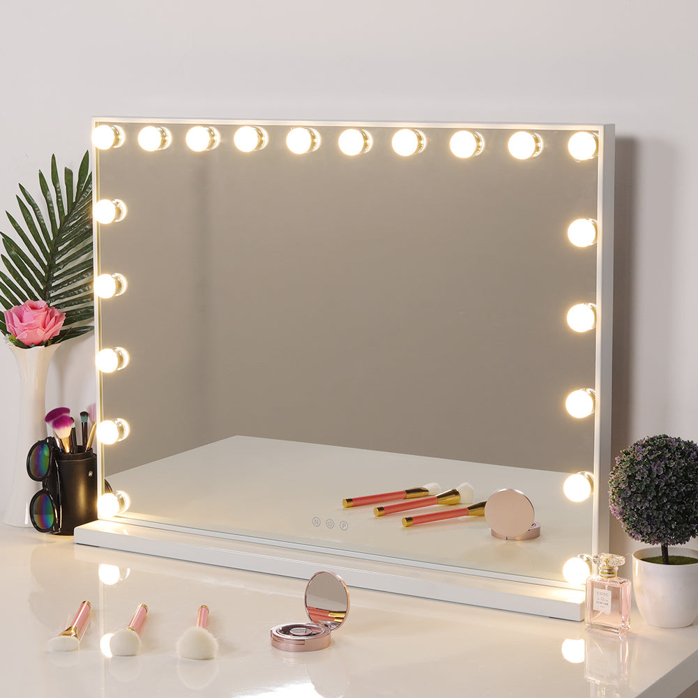 Hollywood Style Lighted Rectangular Makeup Mirror