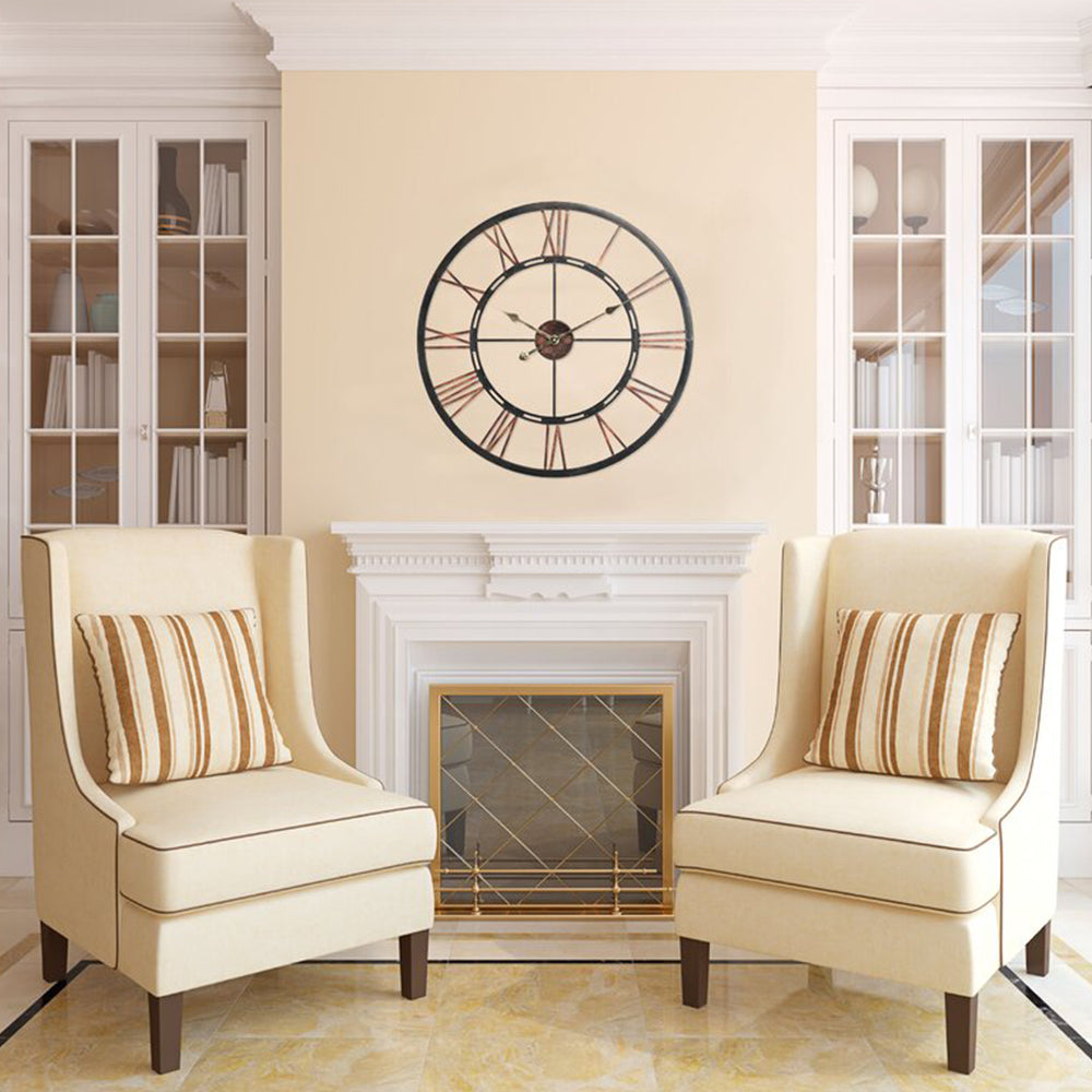 Large Vintage Silent Decorative Wall Clock
