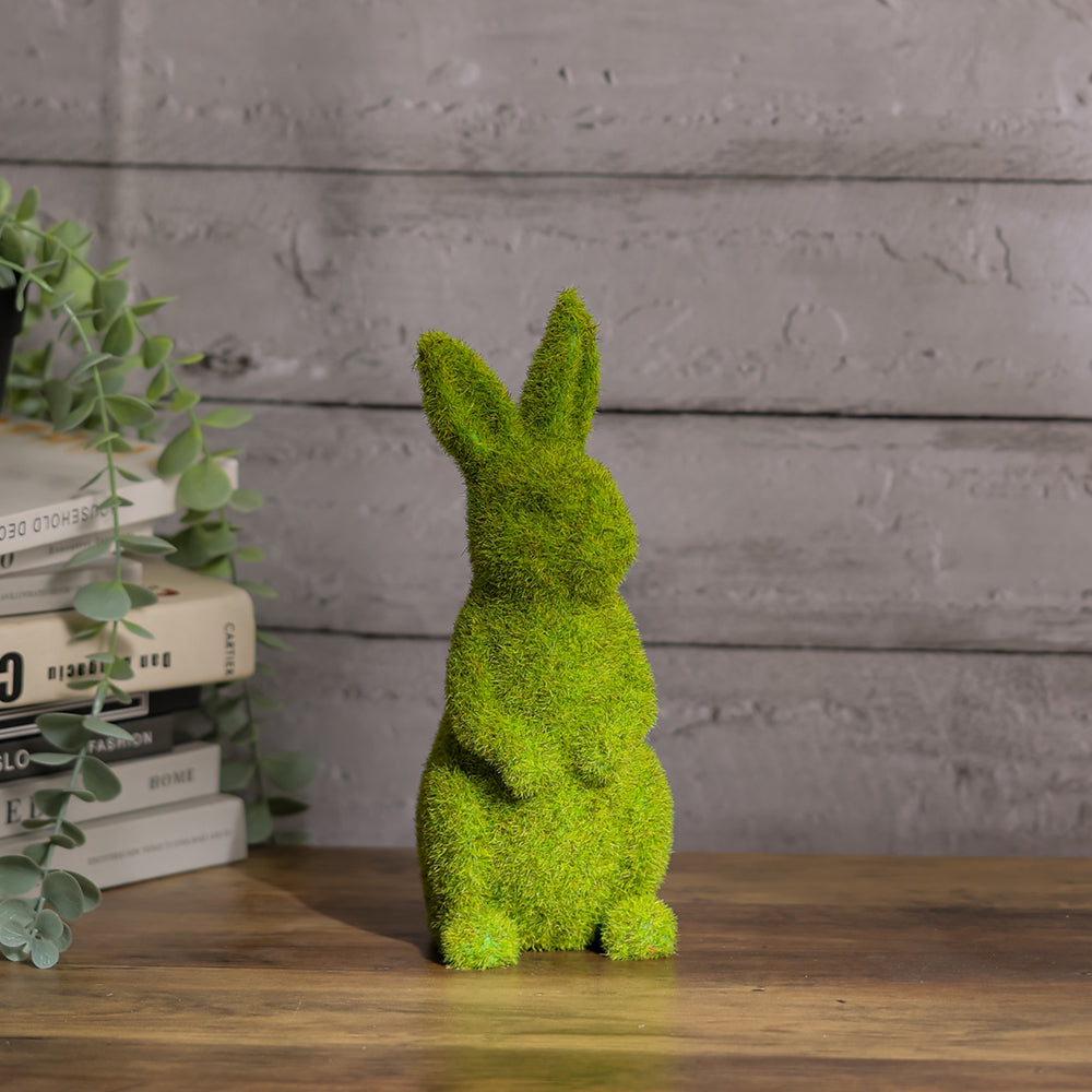 Moss Standing Bunny Rabbit Easter Garden Home Decoration