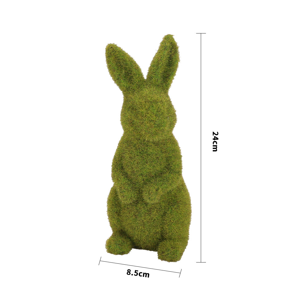 Moss Standing Bunny Rabbit Easter Garden Home Decoration