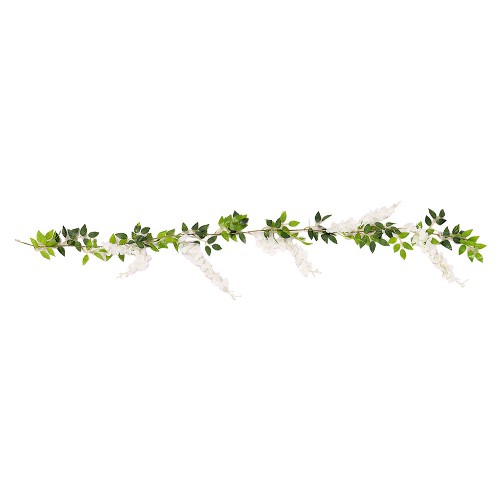 190cm Hanging Artificial Wisteria Garland Fake Silk Flowers Greenery Vine
