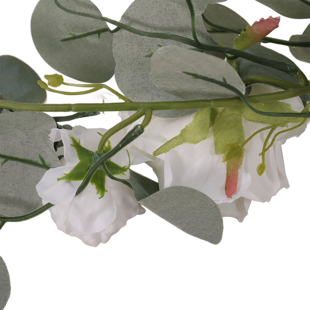 185cm Artificial Rose Eucalyptus Garland Vine Wall Hanging Wedding Arch Door Decor