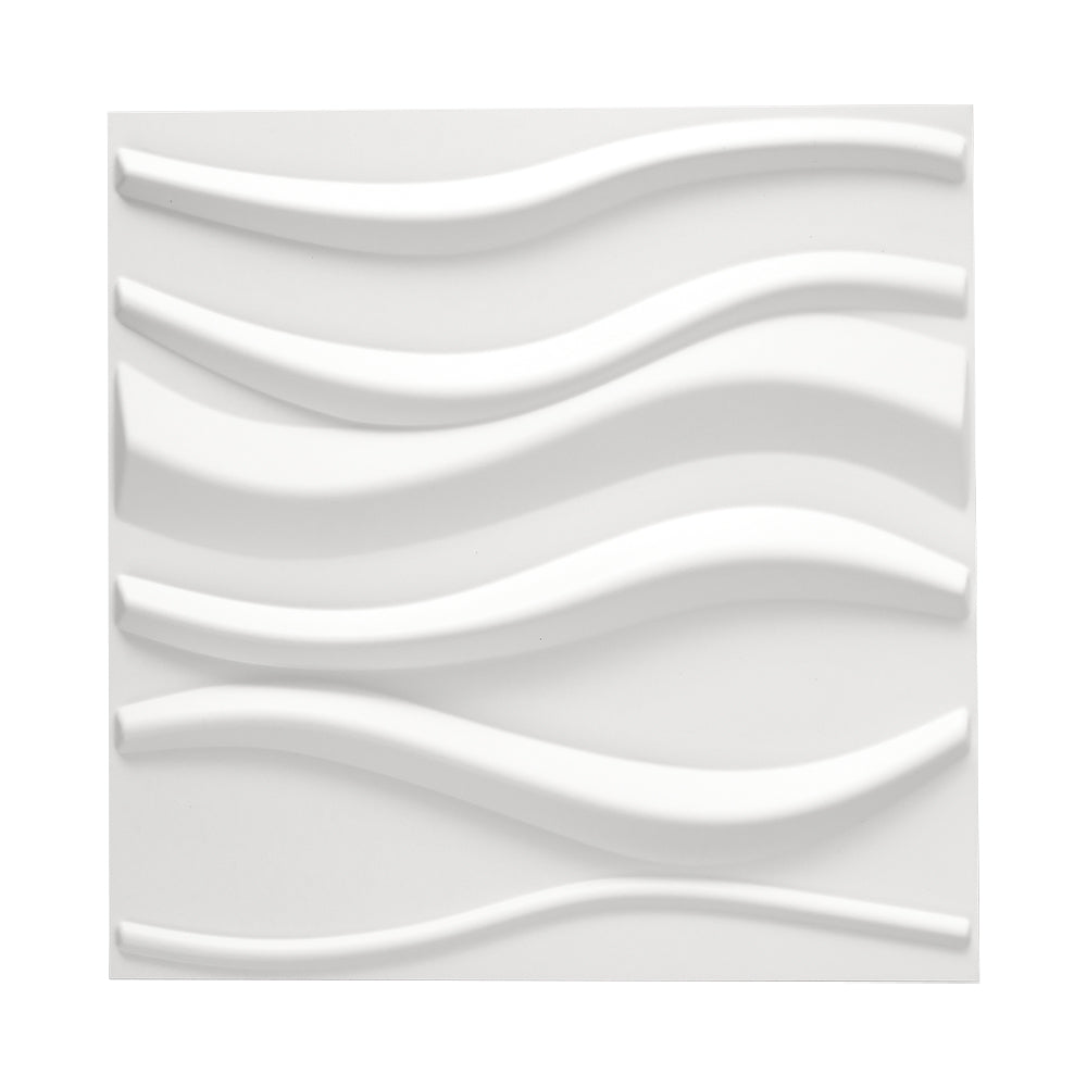 12 Pack PVC 3D Wave Wall Panels Decorative Tiles