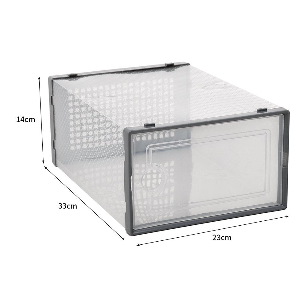 12x Stackable Shoe Storage Box Organiser