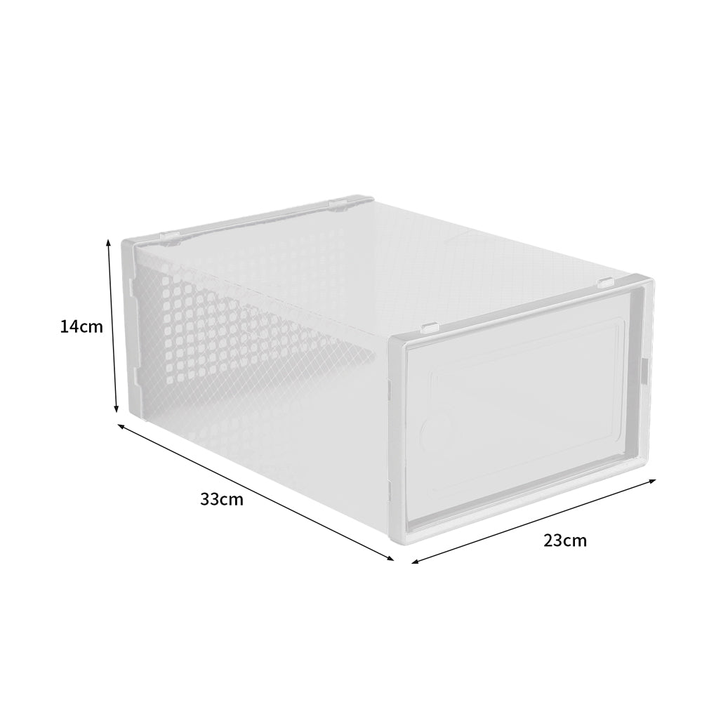 12x Stackable Shoe Storage Box Organiser