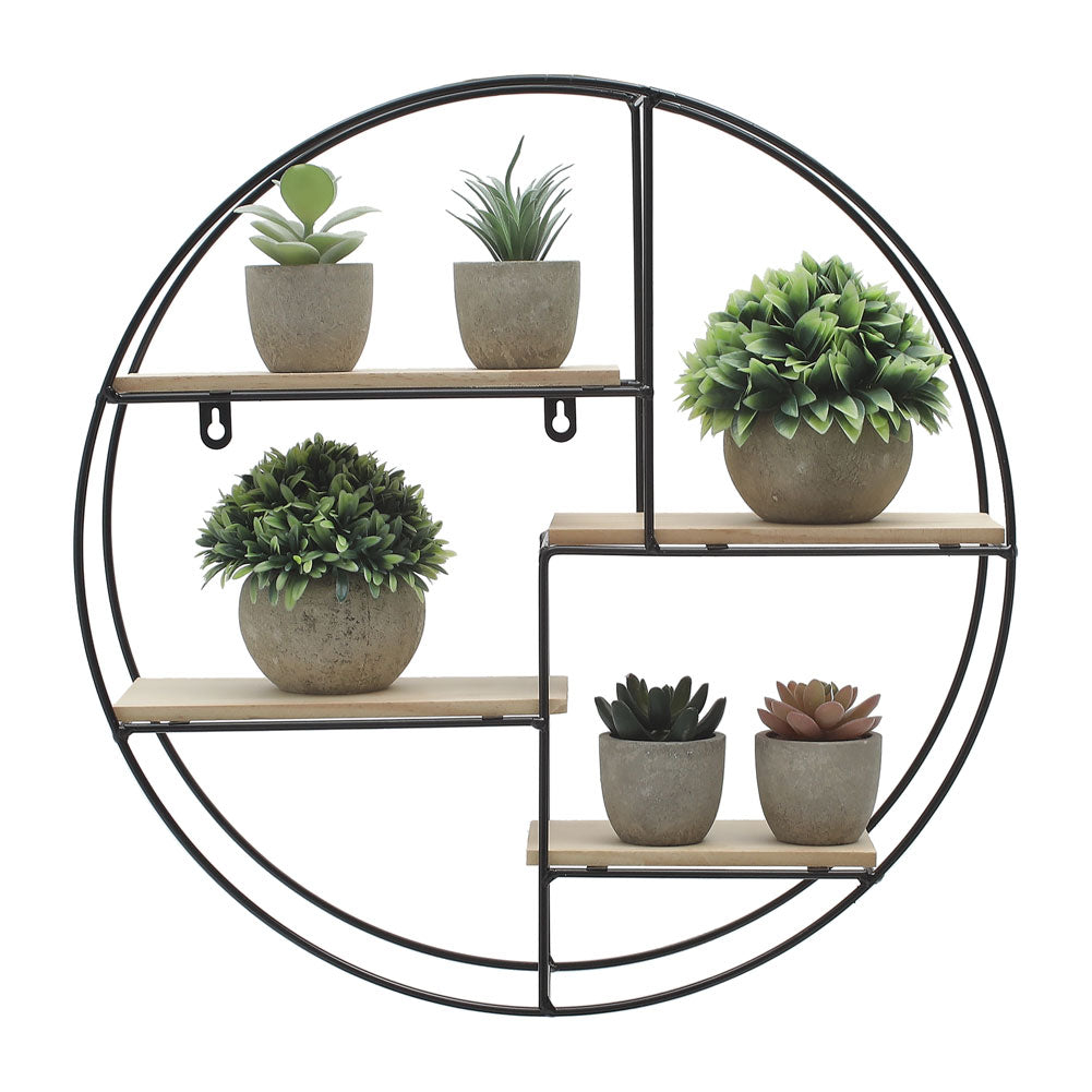 Modern Round Floating Decorative Wall Shelf