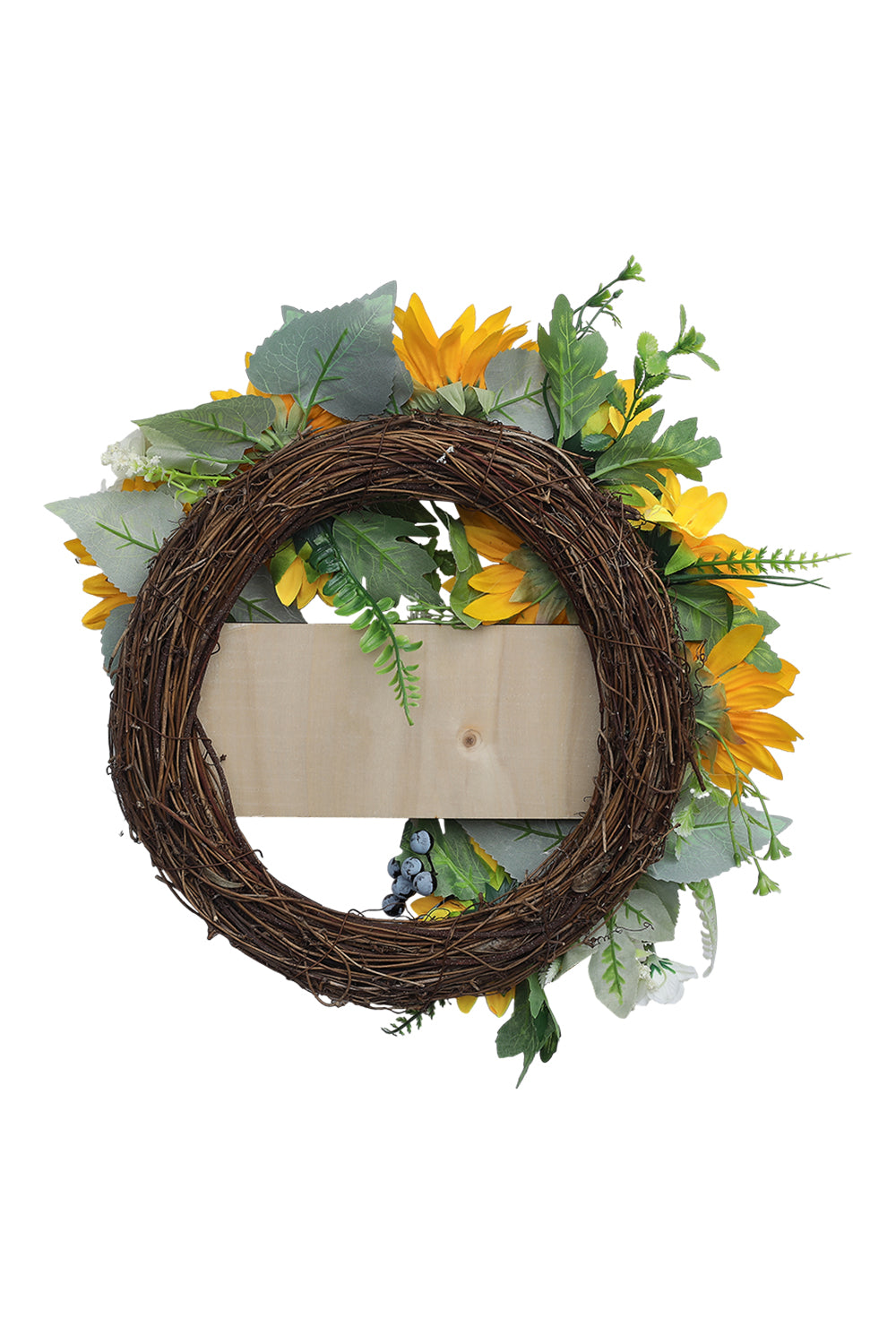 Artificial Sunflower Wreath Round Hanging Decoration