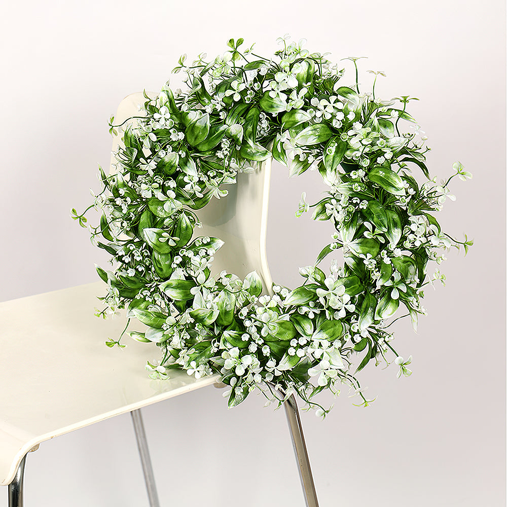 Artificial Baby’ Breath Round Wreath Wall Decoration