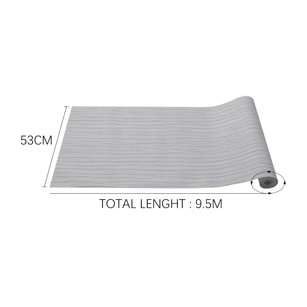 Contemporary 3D Woodgrain Wallpaper, Off White