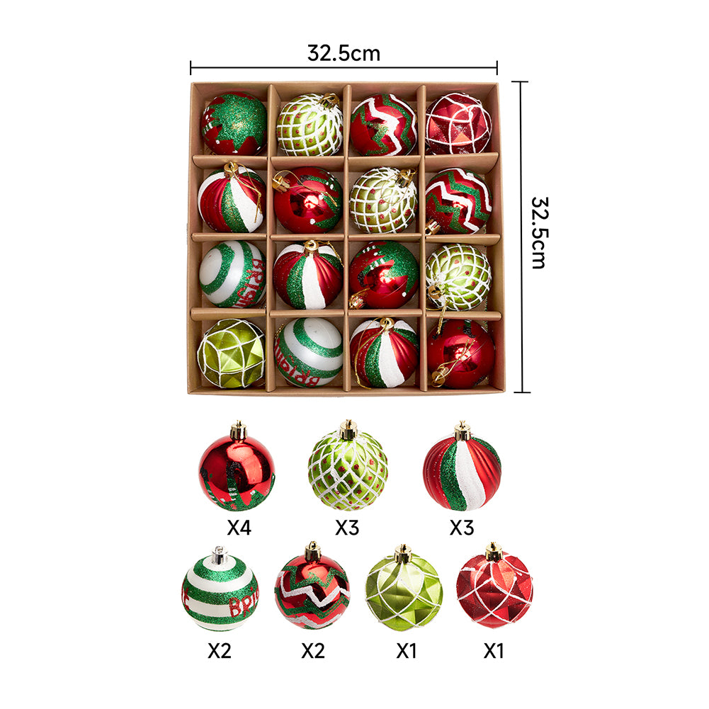 16Pcs Christmas Hanging Ball Decorations