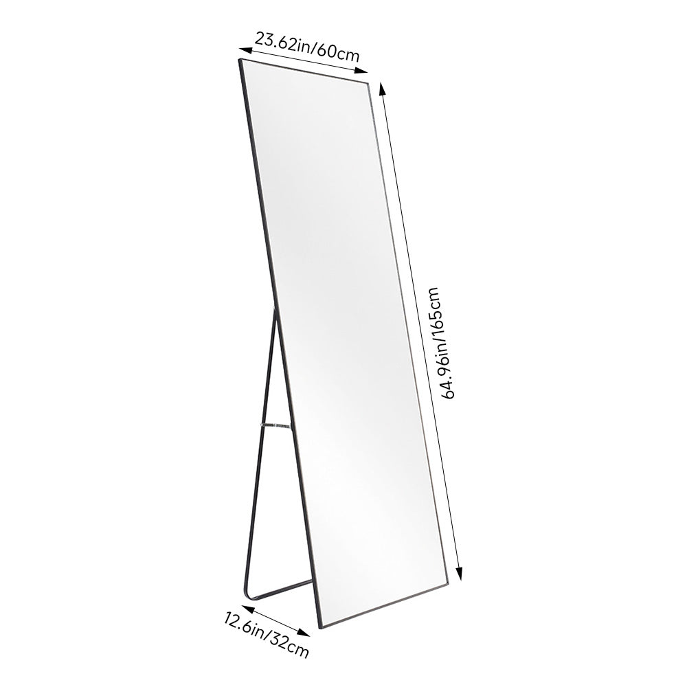 Metal Frame Full Length Mirror with Stand