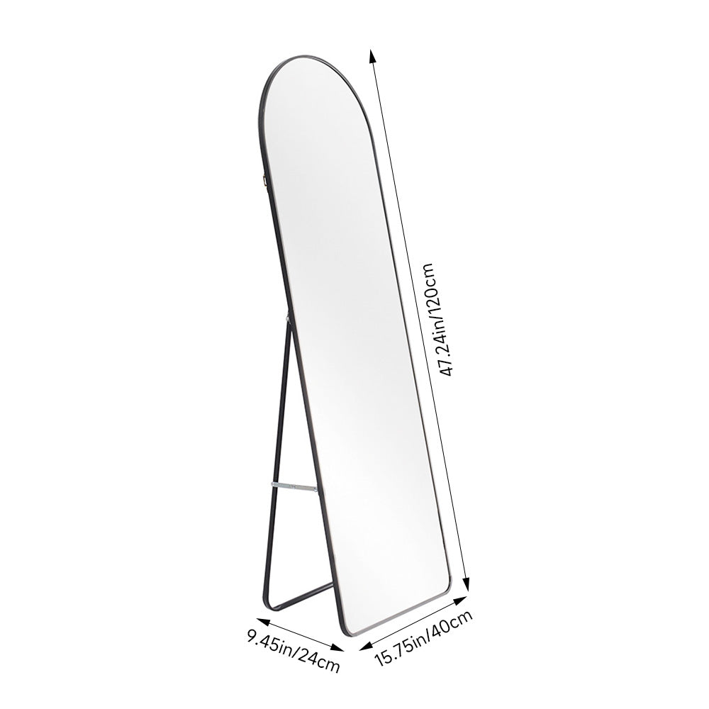 Metal Frame Full Length Mirror with Stand