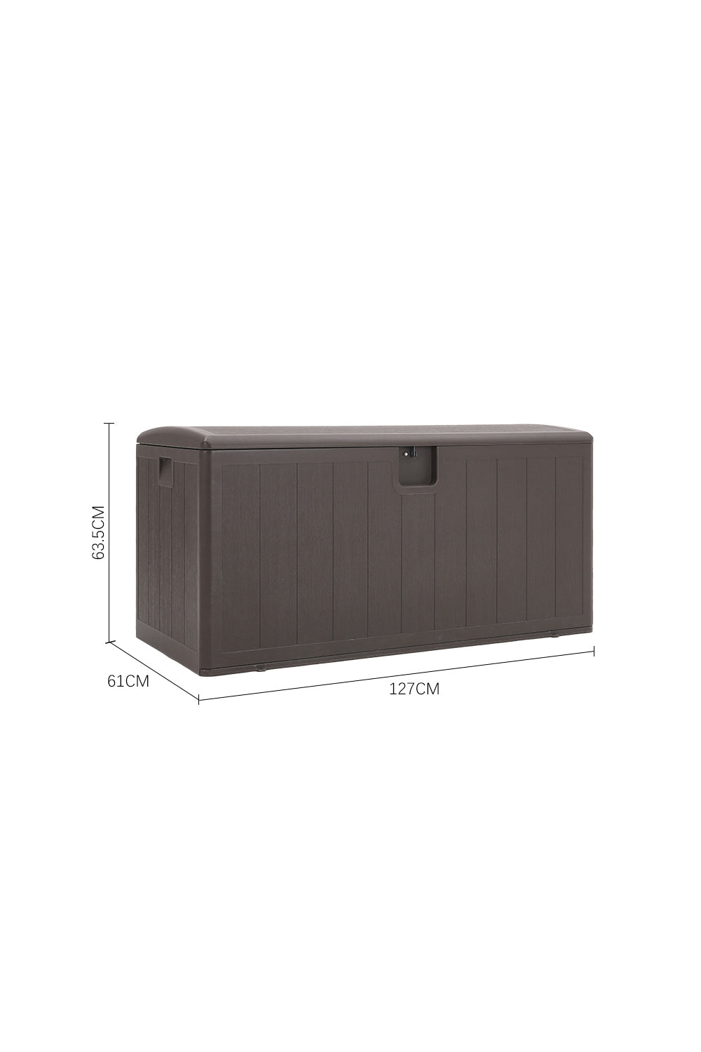 127CM Wide Lockable Waterproof Rattan Outdoor Storage Box