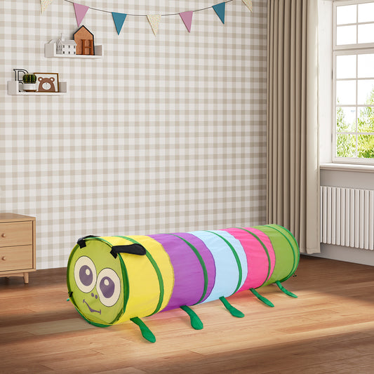 6FT Caterpillar Crawl Play Tunnel Pop-up for Kids Multicoloured