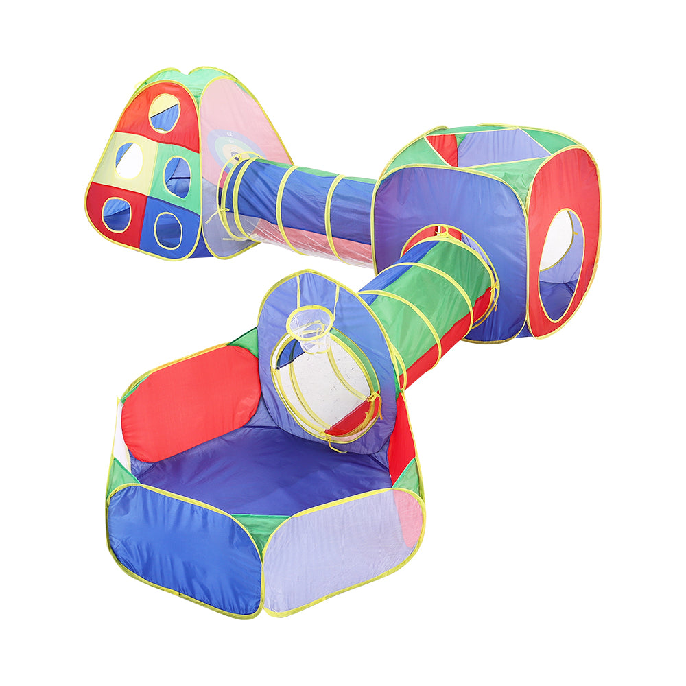 5-in-1 Kids Play Tent Set Pop Up Ball Pit with Tunnel Toddlers Playhouse