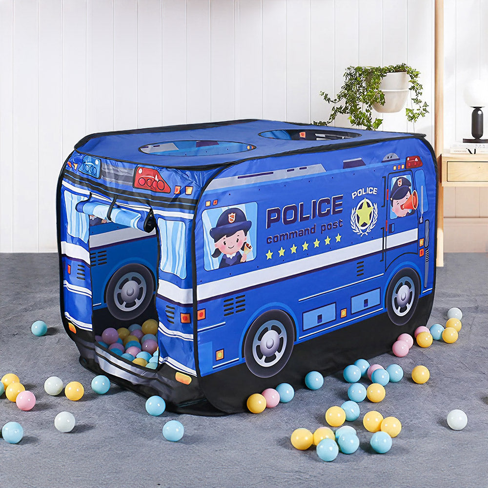 Police Truck Foldable Tent Pop Up Kids Playhouse