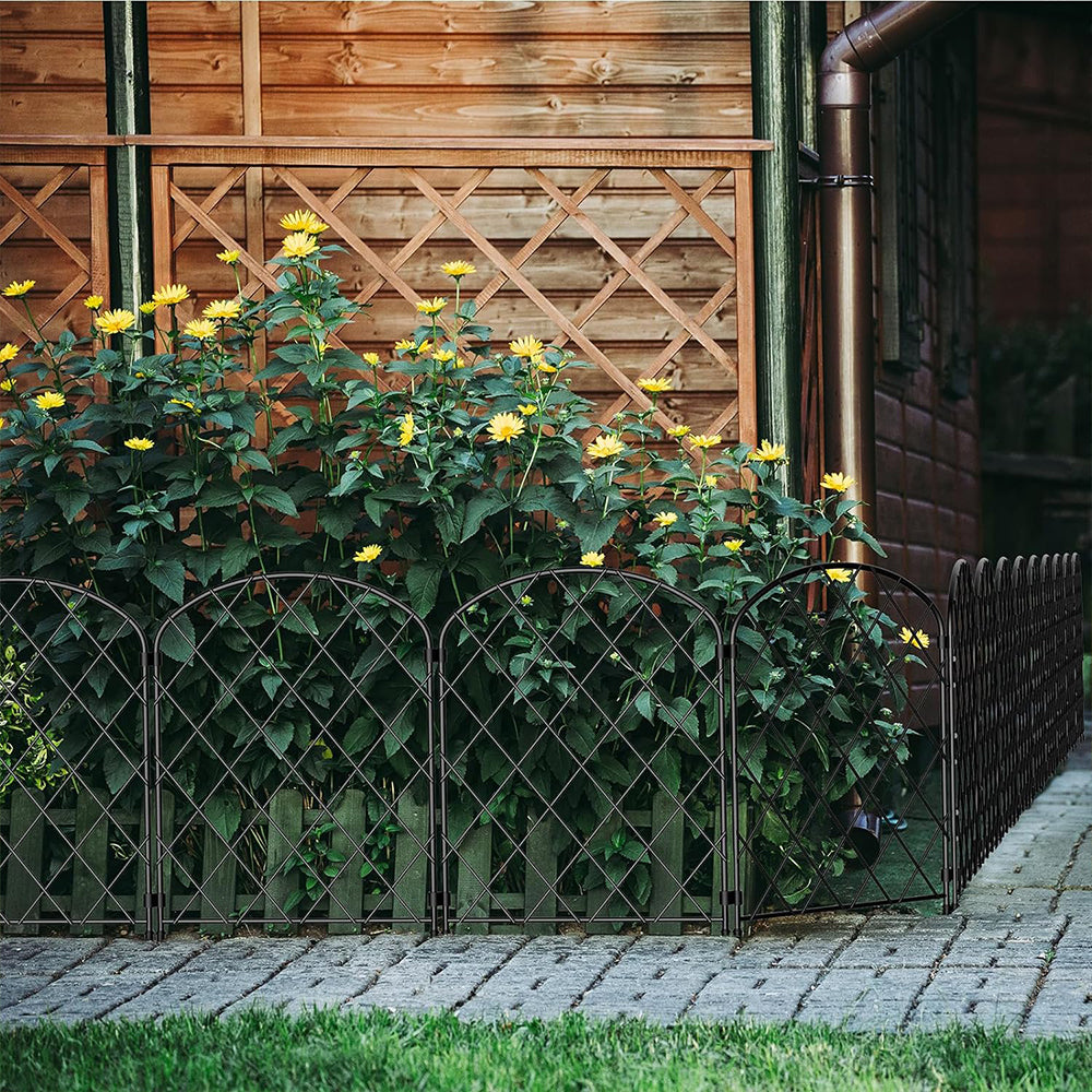 10Pcs Arched Top Iron Garden Fence