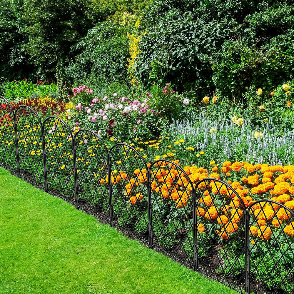 10Pcs Arched Top Iron Garden Fence