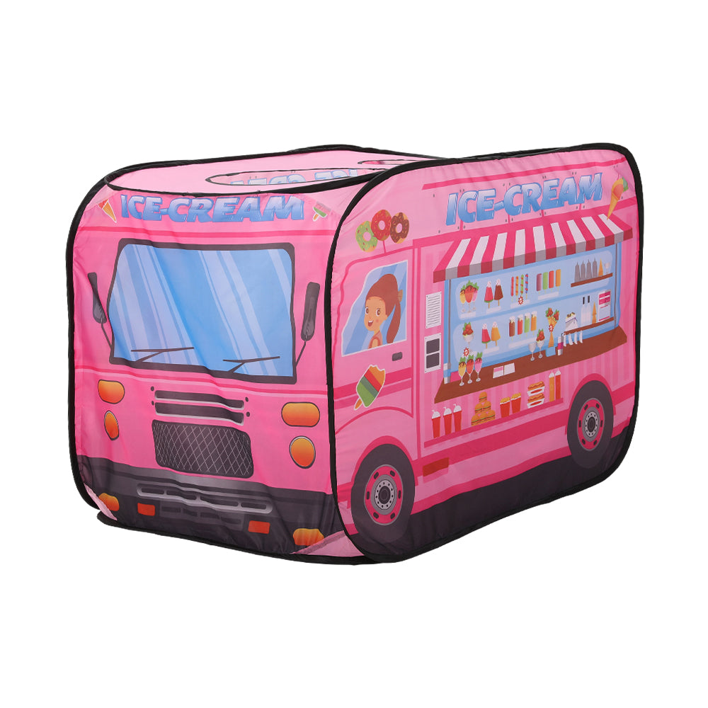 Ice Cream Truck-Themed Play Tent with 2 Top Openings