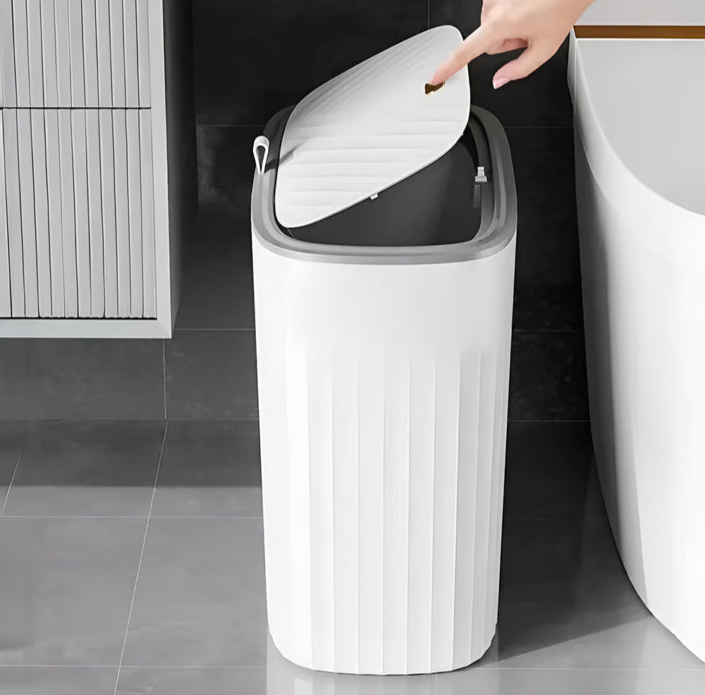 13L Press-to-Open Corner Hanging Trash Bin