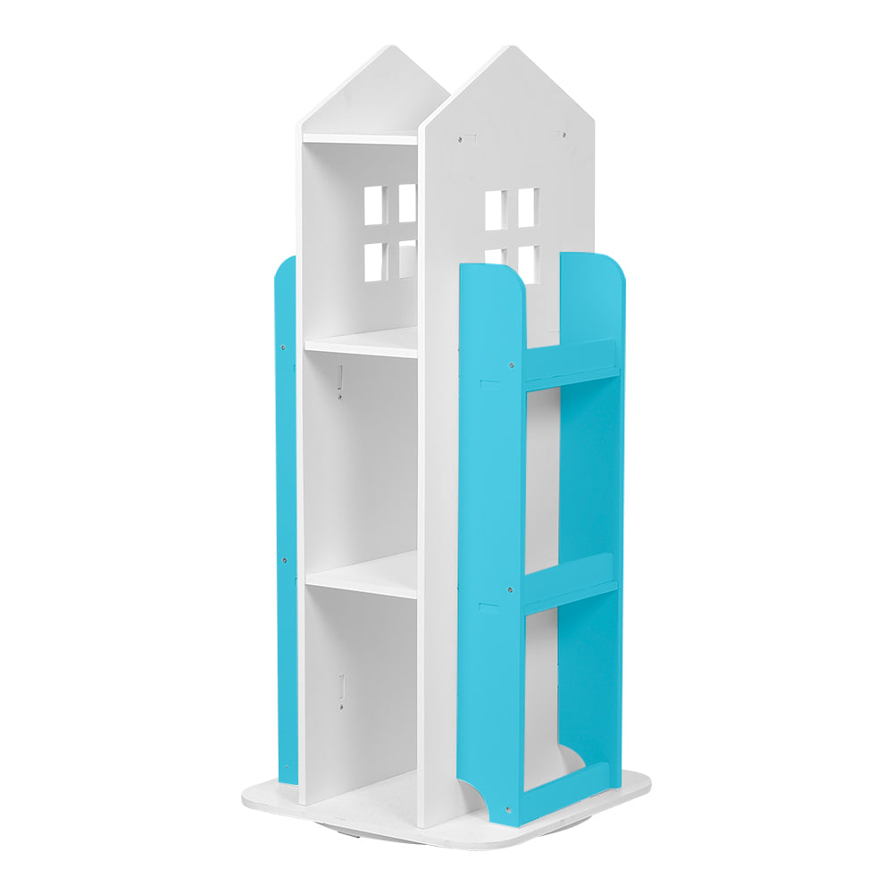 Kids' House Frame Rotating Bookshelf