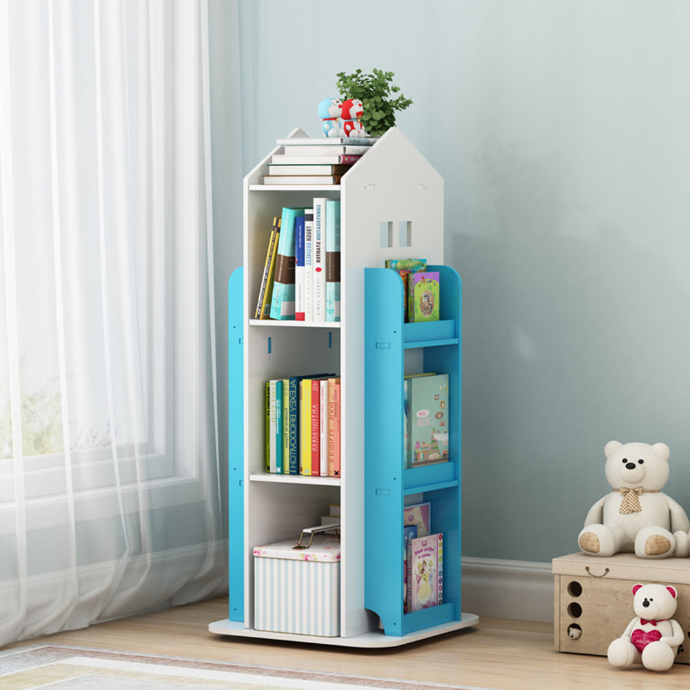 Kids' House Frame Rotating Bookshelf