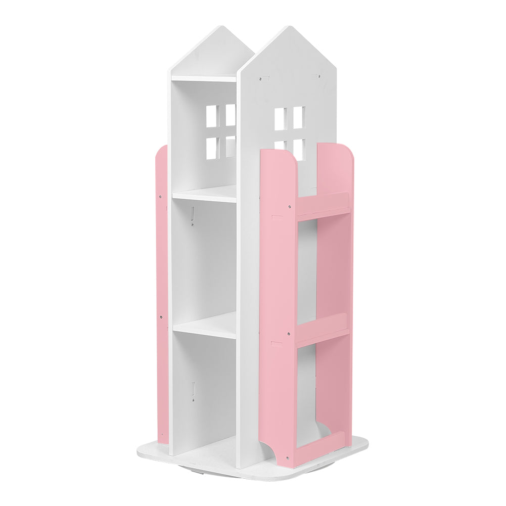 Kids' House Frame Rotating Bookshelf