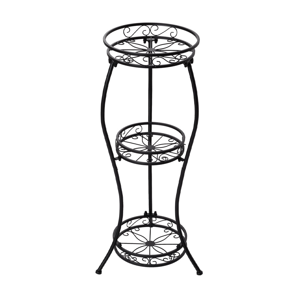 3-Tier Black Iron Plant Stand