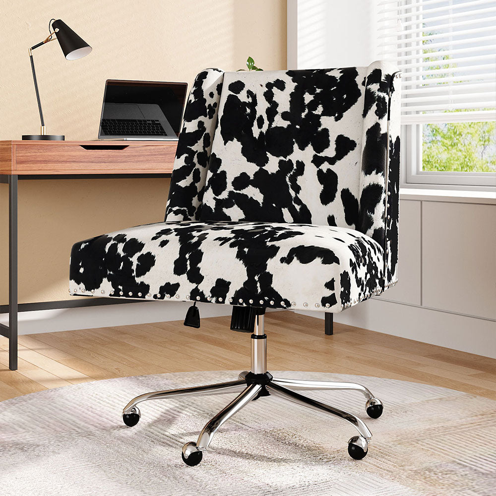 Milk Cow Print Swivel Office Chair