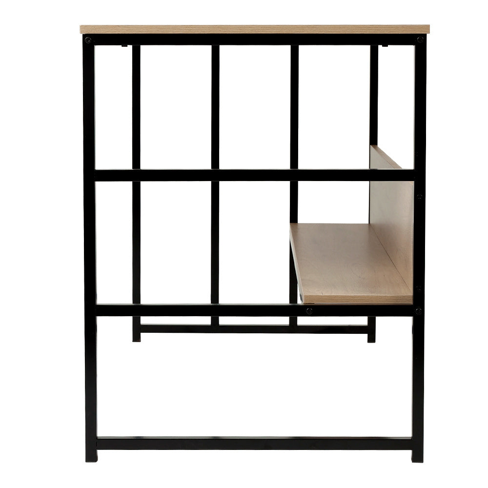 Wooden Office Study Desk with Shelf