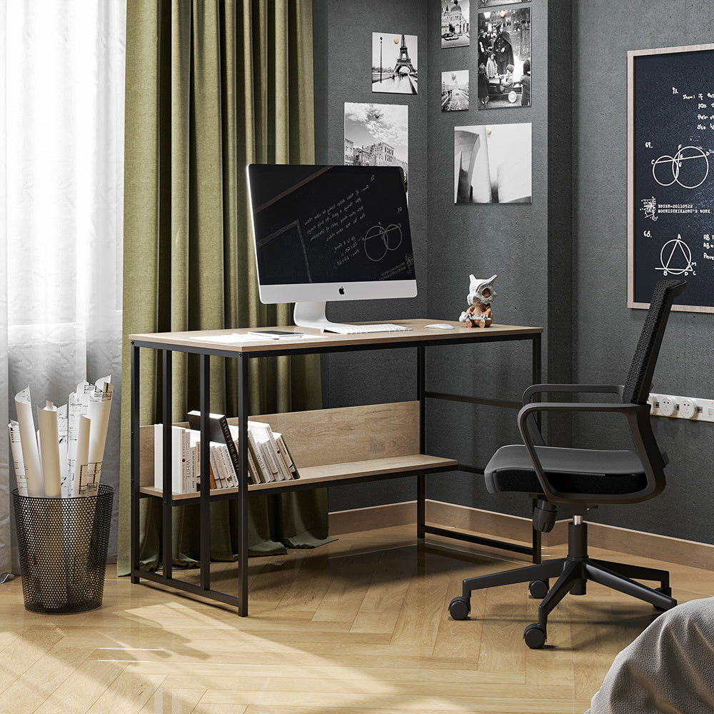 Wooden Office Study Desk with Shelf