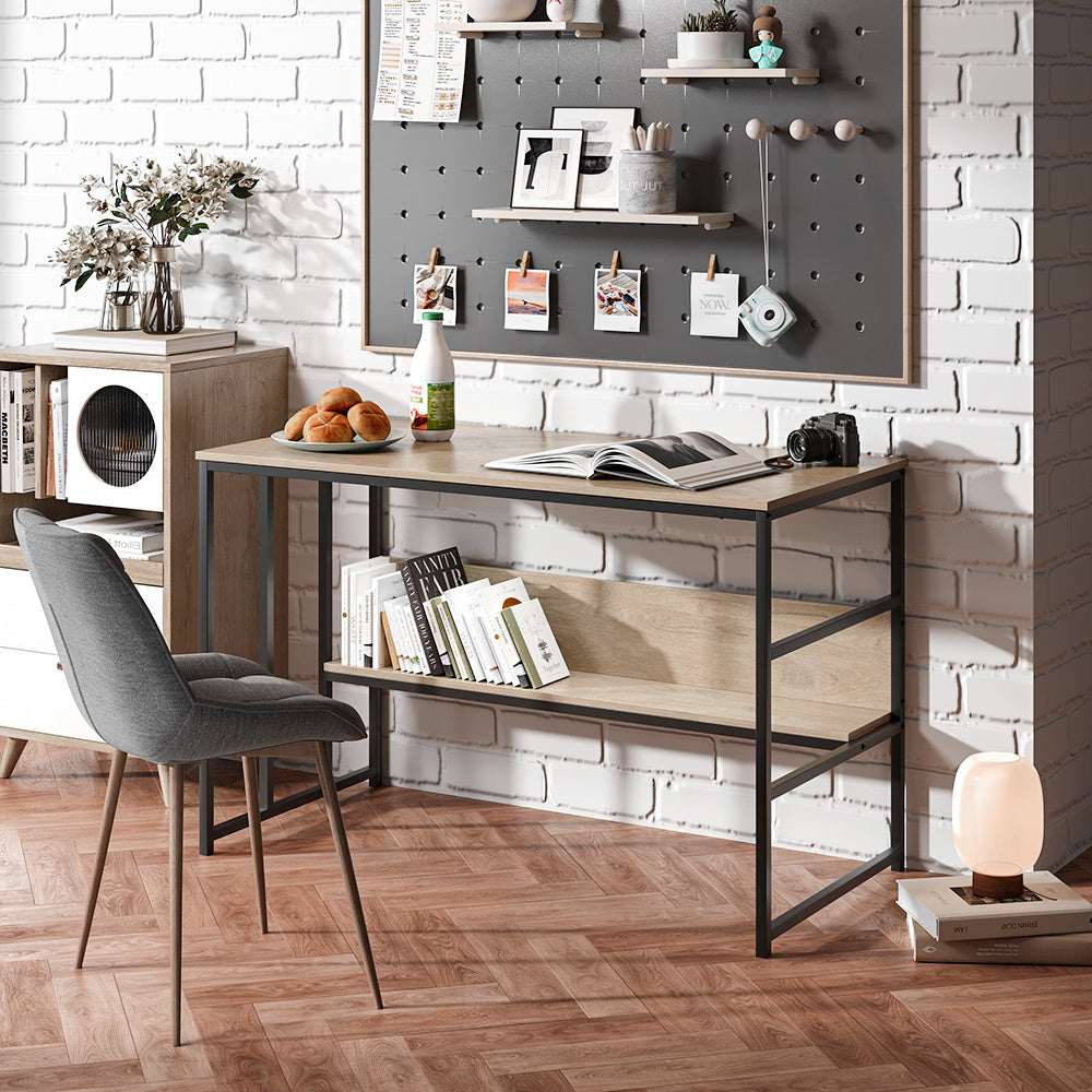 Wooden Office Study Desk with Shelf