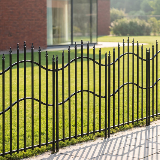 5-Pack Decorative Metal Garden Fence Panels