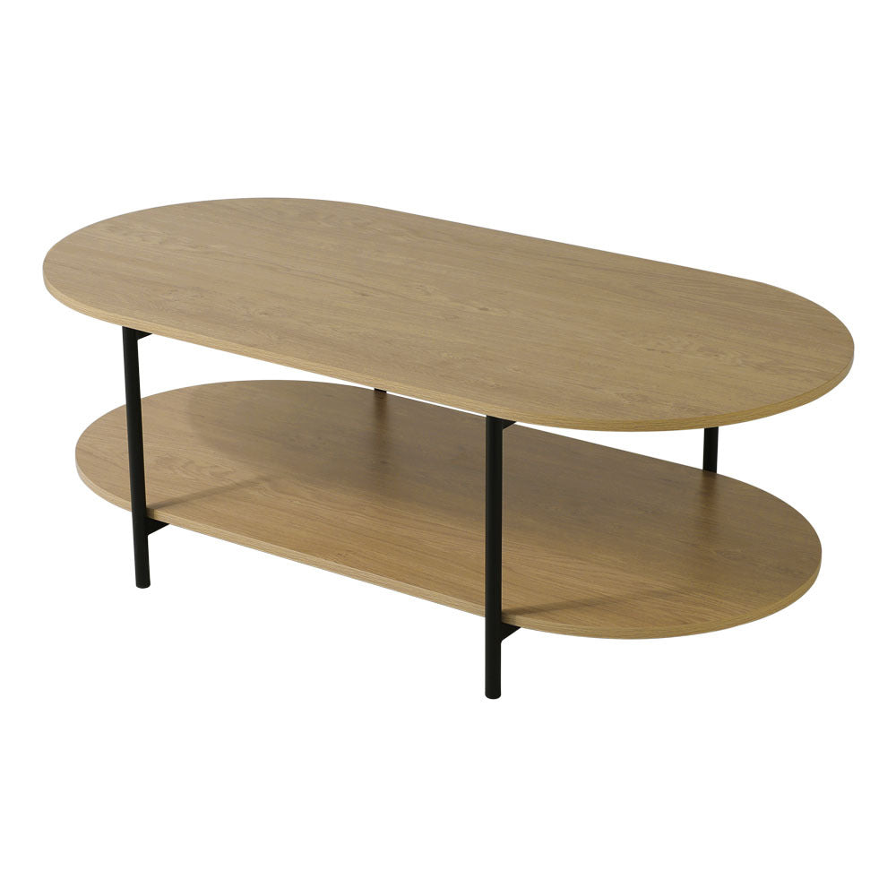 Double-Tier Oval Shape Coutertop Coffee Table