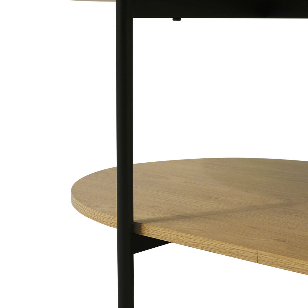 Double-Tier Oval Shape Coutertop Coffee Table