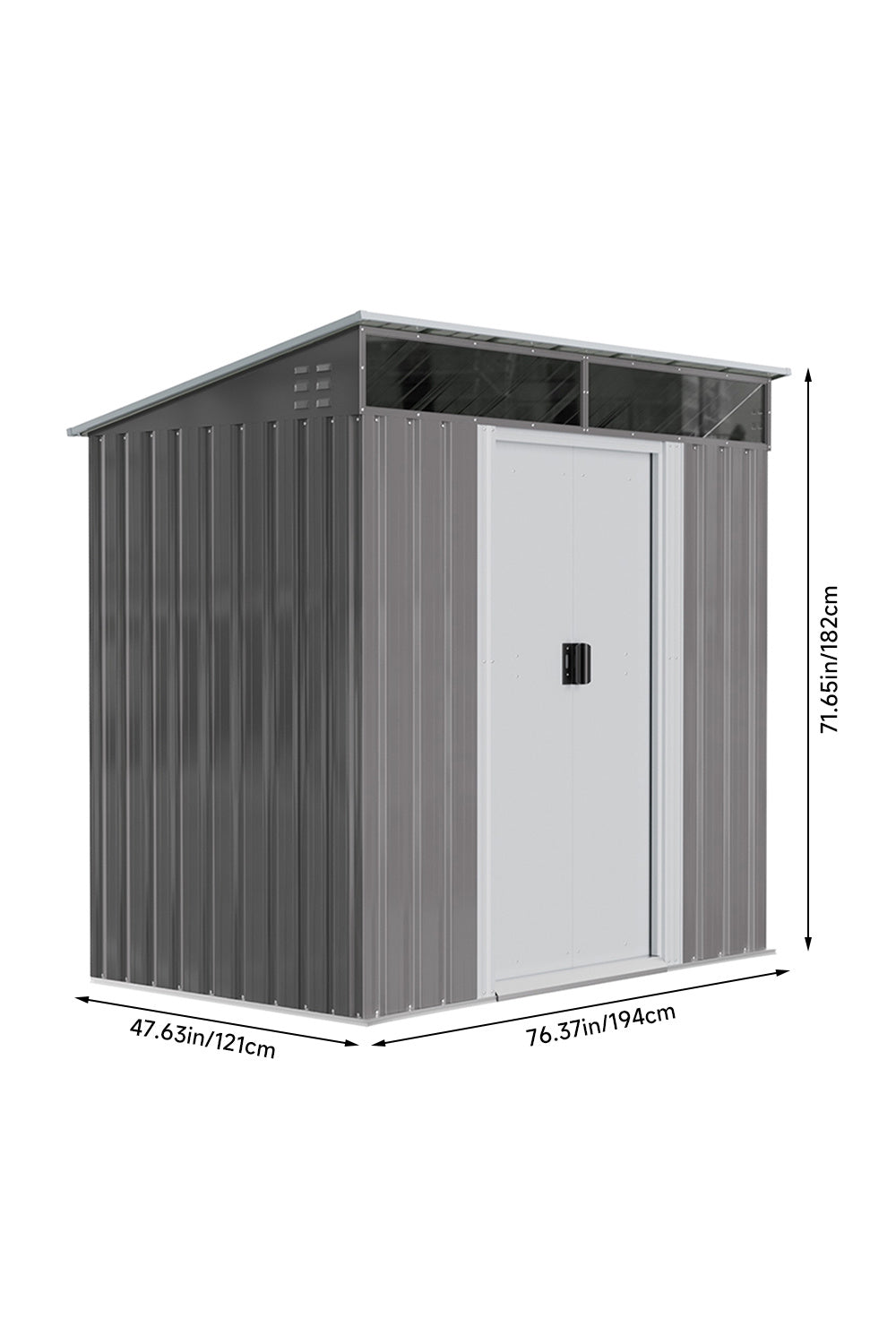 Galvanized Steel Acrylic Storage Shed