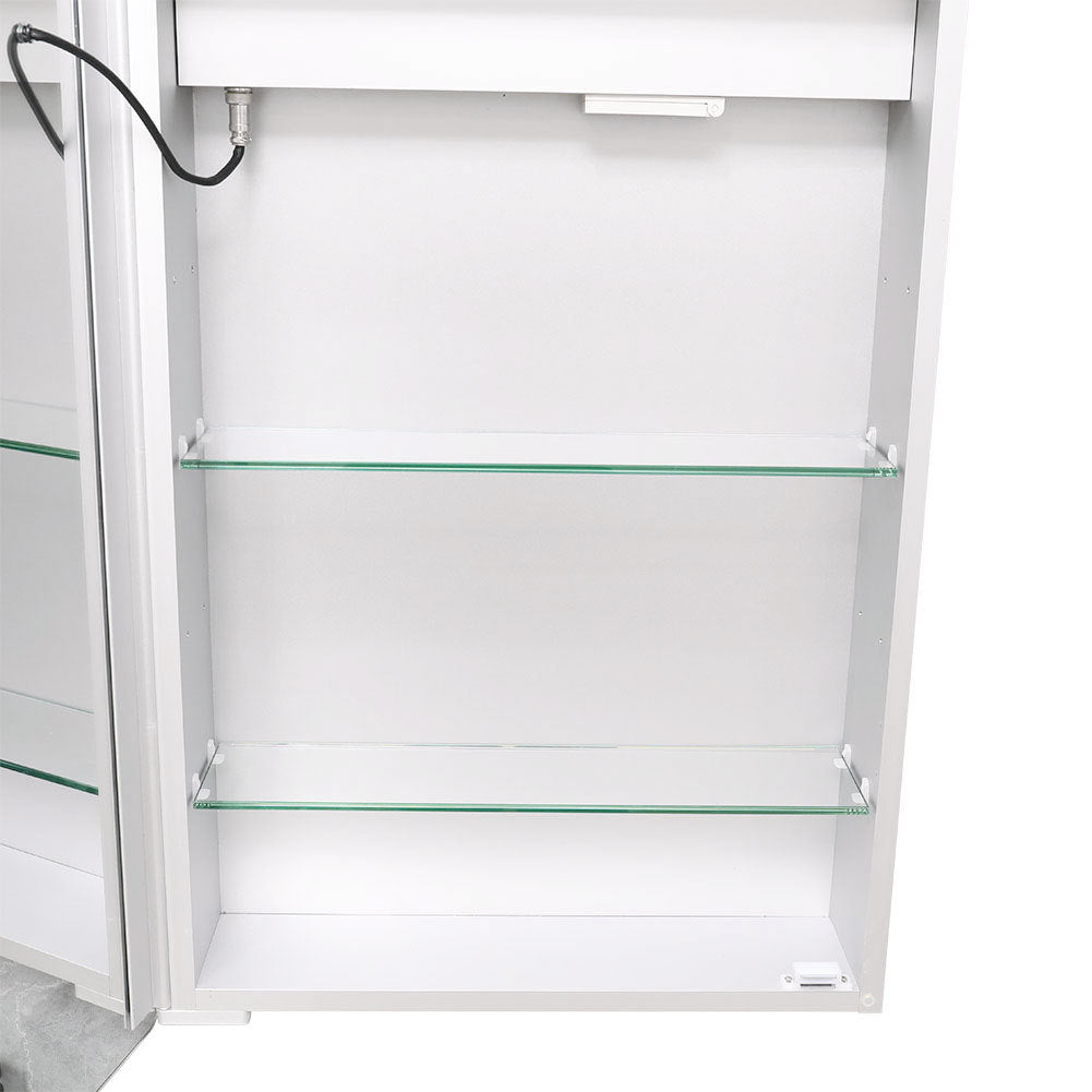 Rectangle Wall Mounted Mirror Cabinet with LED Lighting